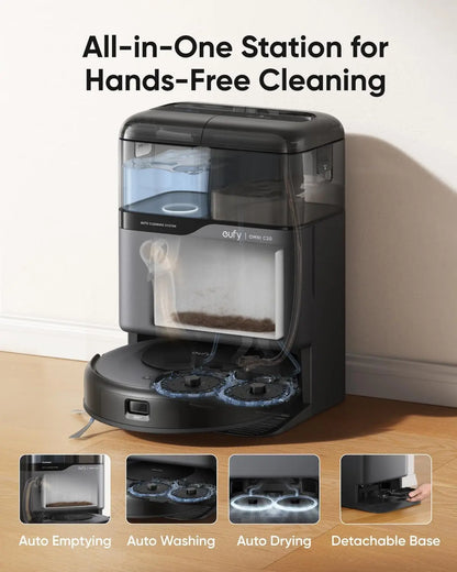 Refurbished eufy Omni C20 Robot Vacuum and Mop Combo, All-in-One Station（3-Month Warranty)
