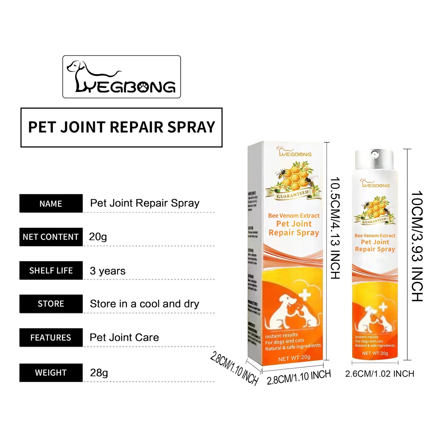 Pet Joint Repair Spray Dog Cat Bone Deformity Osteoarthritis Healing Multifunctional Joint Care Liquid Pet Bone Care Supplies