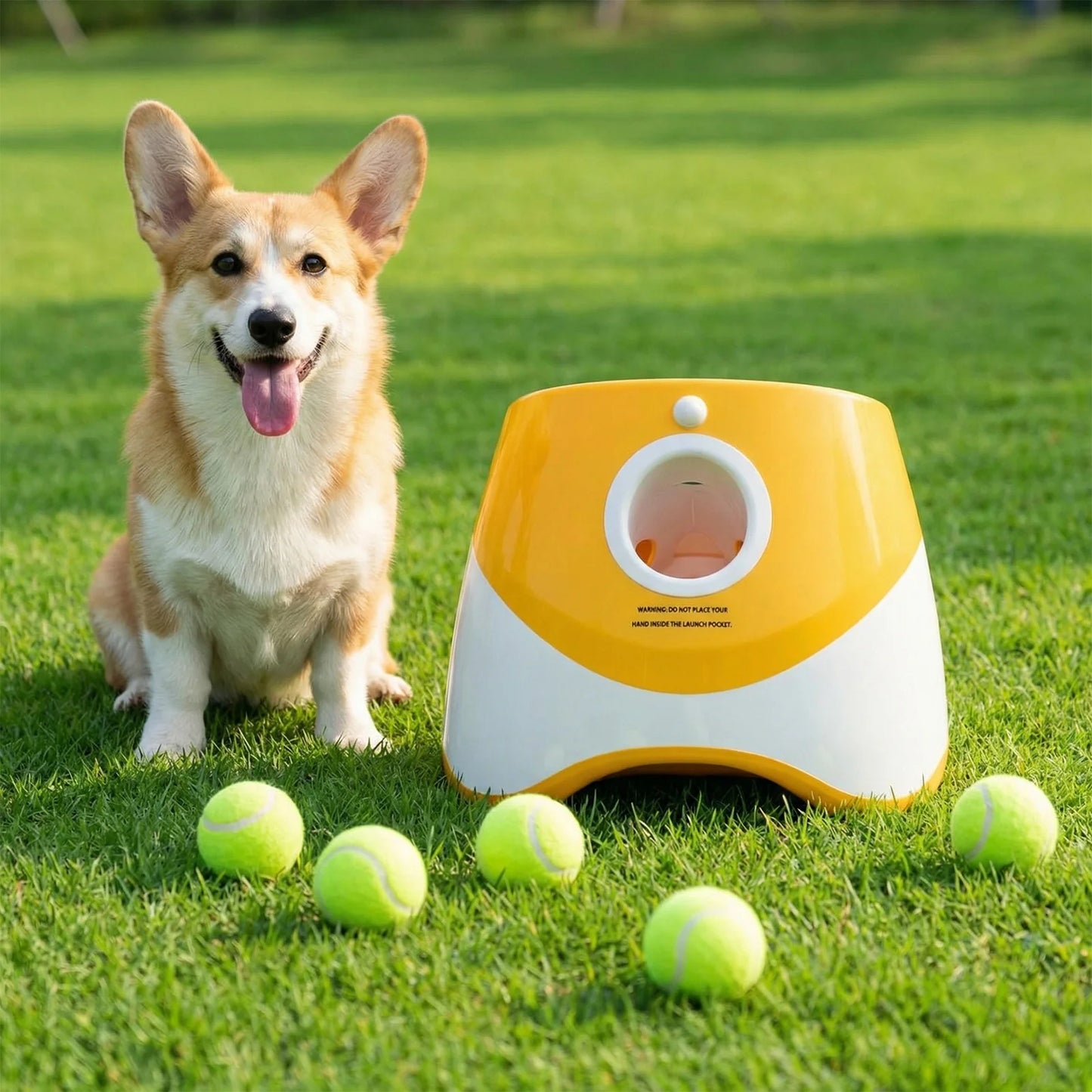 Dog Pet Toys Three-speed Distance Adjustment Automatic Throwing Machine Catapult 3/6/9m Tennis Launcher Pet Ball Throw Device
