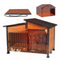 39.7 L Heated Dog House Outdoor Insulated Winter Dog Kennel with Thermostat-Controlled Heating Pad Chew-Proof Metal Frame and 6