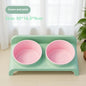 Food Feeders Pet Double Bowls Feeder Adjustable Height Cats Dogs Drinker Water Bowl Dish Elevated Feeding Supplies