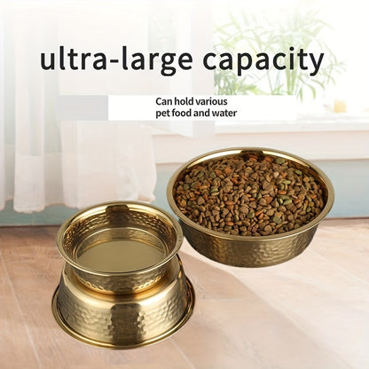 Heavy-Duty Stainless Steel Dog Bowl with Heavy Base - Heavy-Duty Feeding Dish for Large Dogs, Puppies, for, outdoors, Camping & Travel - Durable Pet Dish