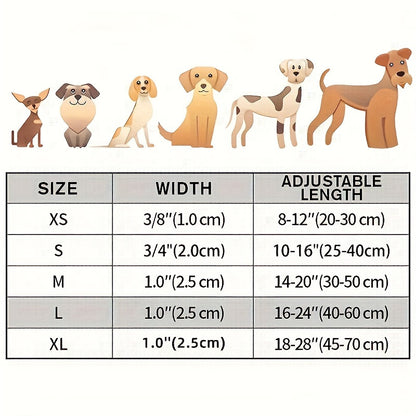 1pc Reflective Striped Dog Collar Escape Proof Nylon Dog Collar With Quick Release Buckle For Small Medium Large Sized Dogs Christmas Gift