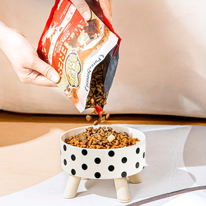 1pc Elevated Dog Feeder Bowl, Anti-choking Raised Dog Food And Water Bowl With Wooden Stand, Pet Feeding And Drinking Supplies For Small And Medium Sized Dogs Cats