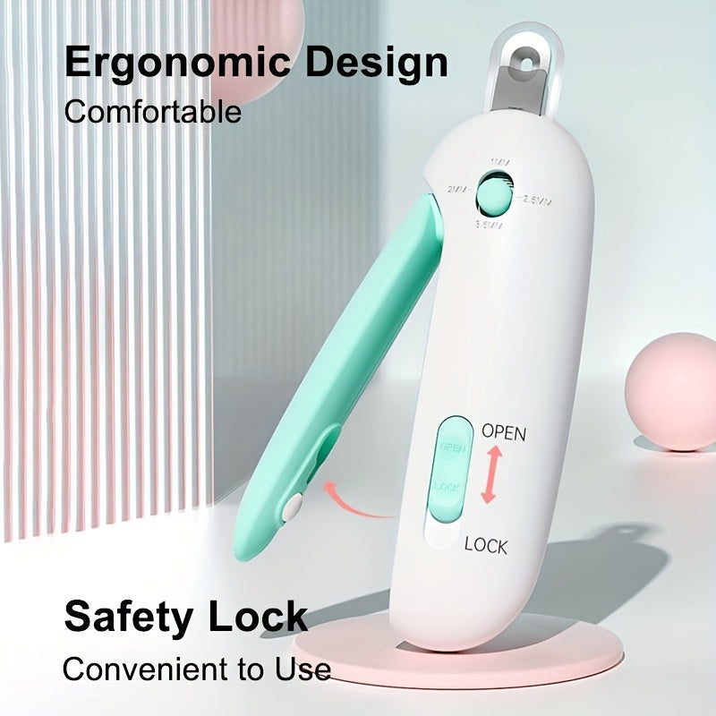 PetGroomPro Adjustable Aperture Nail Clippers for Cats and Dogs, Professional Grooming Tool, Plastic, No Battery Required, Ideal for Small to Large Pets