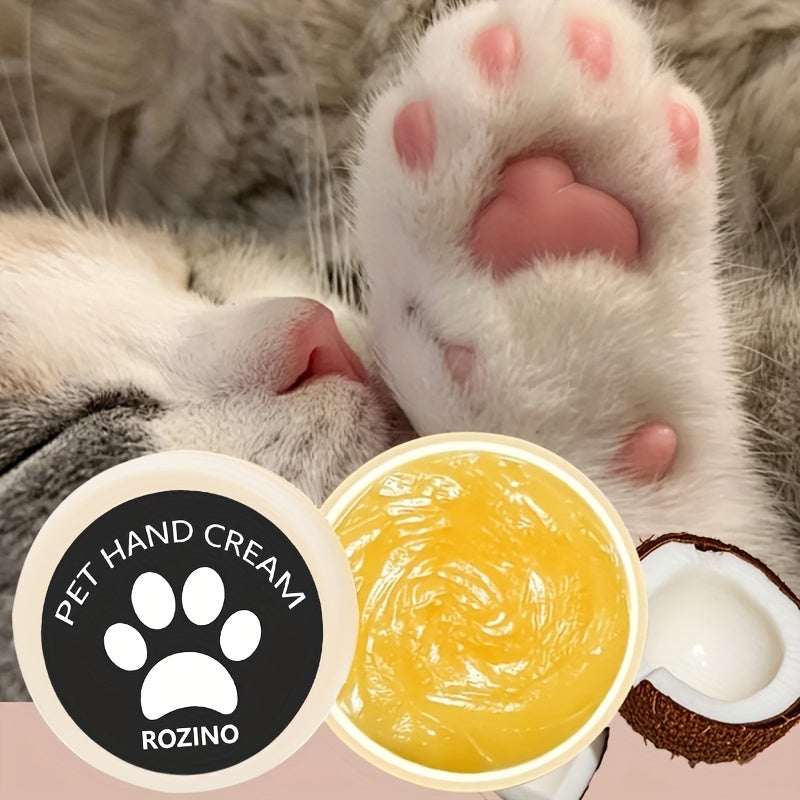 Coconut Oil Pet Hand and Foot Care Cream Deeply moisturize paws, provide long-lasting moisturization, say goodbye to roughness, dryness, gentle care for pets, keep pets paws nose, moisturizing and gentle, portable, suitable f