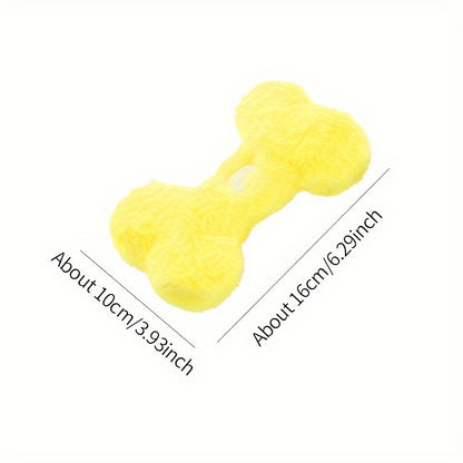 Interactive Plush Squeaky Dog Toy - Heart & Bone Shapes, Durable Chew for Medium Breeds, Pet Playtime Accessory