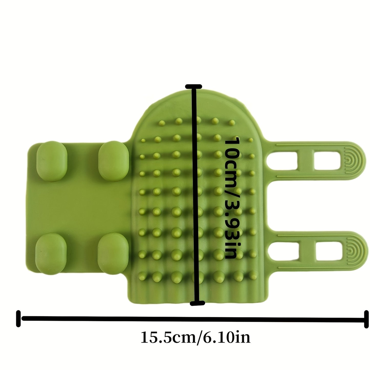 Silicone Cat Scratcher Brush with Adjustable Strap - Relax & Itch Relief, Non-Electric Pet Grooming Tool, Random Color, Desk Leg Strap