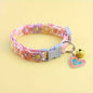 Adjustable Lace Floral Pet Collar with Charm - Polyester, Perfect for Small Cats & Dogs