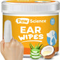 Dog Ear Cleaner Wipes, Cleaning Soothing and Deodorizing Itchy Ears, Pet Ear Relief Solution, Finger Wipes for Dogs, Coconut Scent