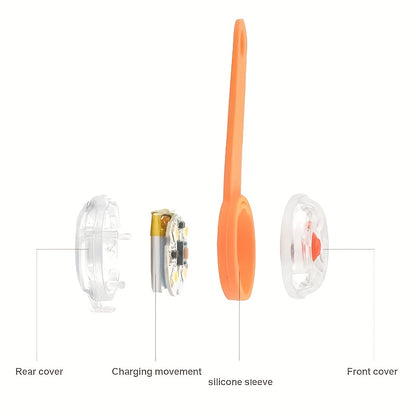 1pc Rechargeable Pet Collar Pendant | Puppy Leash Accessory, Silicone Dog Necklace with USB Charging, Polymer Lithium Battery