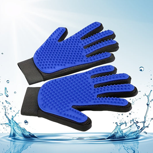 Pet Grooming Gloves, Pet De-Shedding Gloves, Dog Brush Gloves, Gentle De-Shedding Brush Gloves, De-Shedding Gloves De-Shedding Gloves, Grooming Easily And Neatly, Grooming Gloves for Dogs, Cats, Rabbits, And Horses with Long/