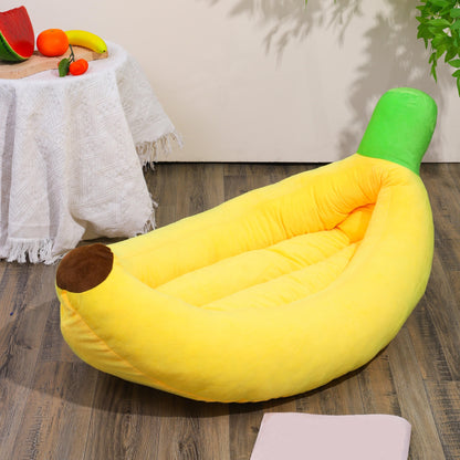 [Banana Pet Nest] 1pc Yellow Banana Shaped Nest | Disassembled and Washable, Small and Medium-Sized Pet Bed for Cats and Dogs