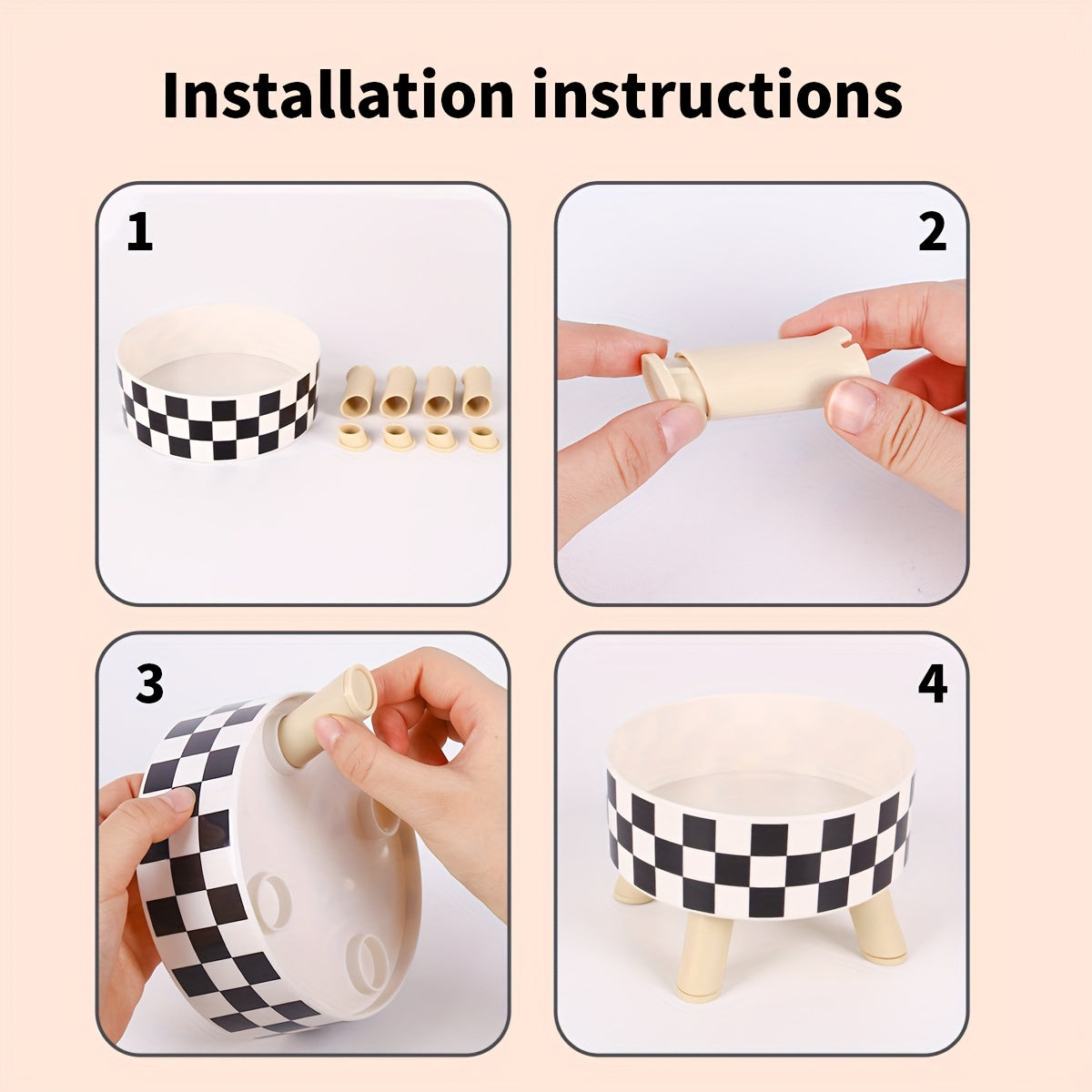 1pc Elevated Dog Feeder Bowl, Anti-choking Raised Dog Food And Water Bowl With Wooden Stand, Pet Feeding And Drinking Supplies For Small And Medium Sized Dogs Cats