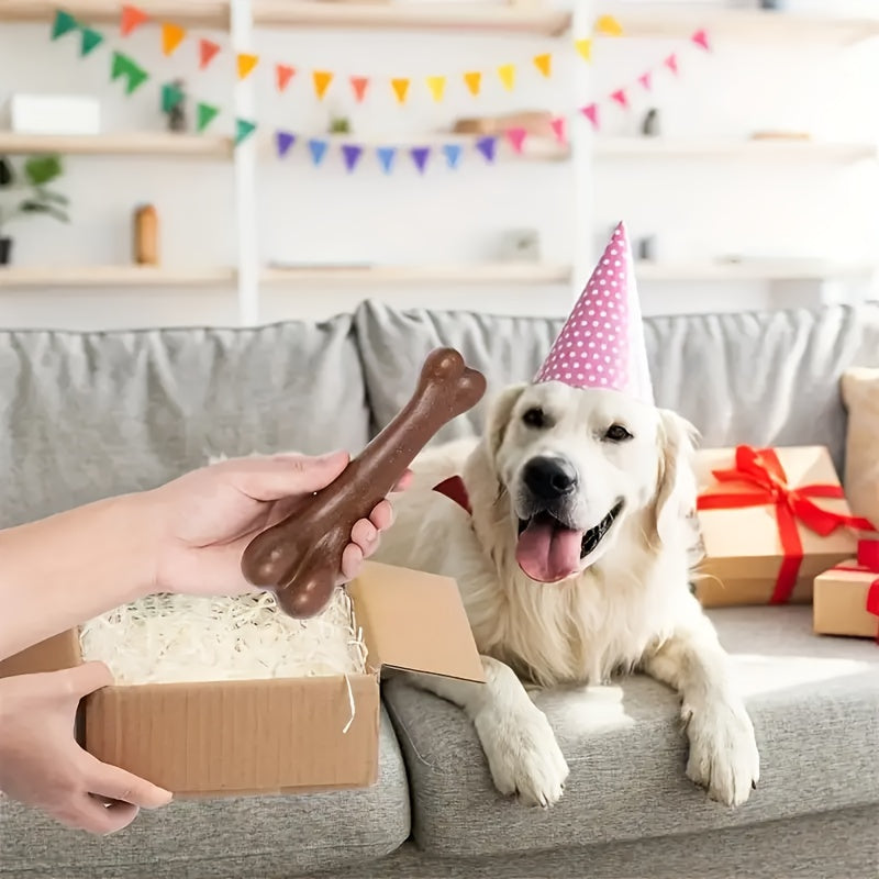 Beef-Flavored Durable Chew Toy for Dogs - Interactive Bone Design, Tough & Safe for All Breeds, Promotes Dental Health & Playtime Fun, Pet Dental Care | Engaging Pet Toy | Durable Polypropylene, Dog Toys for Aggressive Chewer