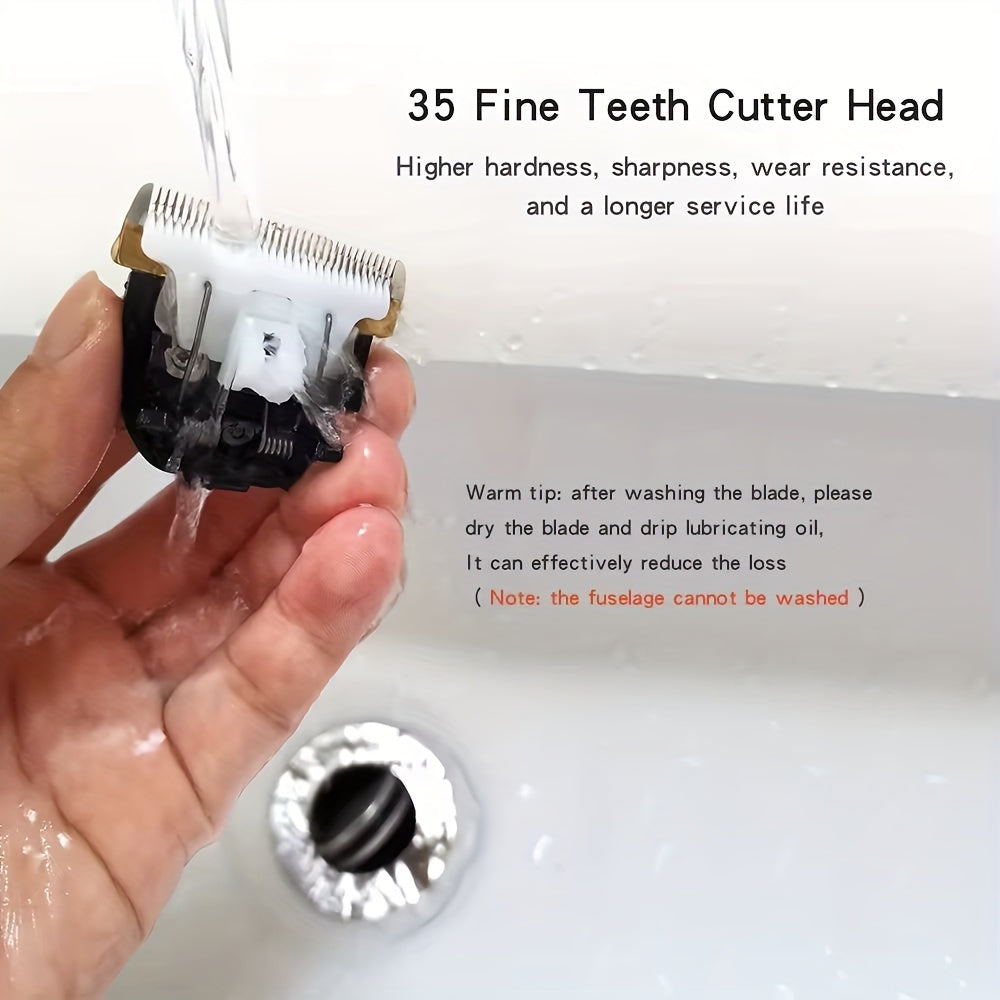 Professional USB- Electric Dog & Grooming Kit with Thick Ceramic Clippers, Brush & Measuring Tool - Low-Voltage Pet Hair Trimmer Suitable for &, for Dogs, Cats, Puppies, Kittens