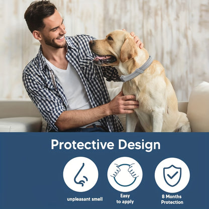 1-Pack Dog Calming Collar - Tick Repellent Collar for Dogs, No Chemical Additives Or Pesticides, Lasts 8 Months, Adjustable Size for Small, Medium, Large Dogs, Waterproof Dog Collar | Adjustable Collar | Dog Collar | Cat Coll