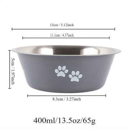 1PC Non-slip Dog Bowls For Small Medium Large Dog Feeder Bowls Drinkers Stainless Steel High Capacity Pet Feeders Dogs Accessories