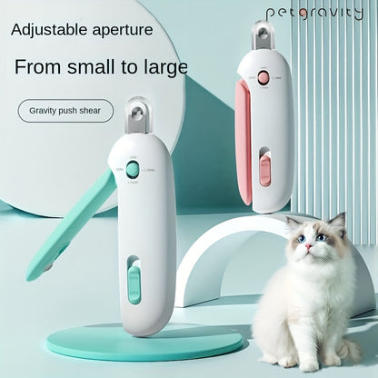 PetGroomPro Adjustable Aperture Nail Clippers for Cats and Dogs, Professional Grooming Tool, Plastic, No Battery Required, Ideal for Small to Large Pets