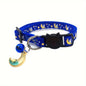 Luminous Cat Collar, Moon And Star Print Cat Collar, Adjustable Cat Collar, Safety Cat Collar